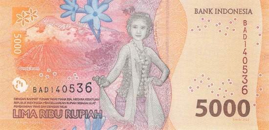 Indonesien 5000 Rupiah 2022 p164